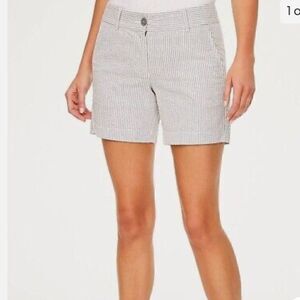Ann Taylor blue and white seersucker 6 “ shorts size 12
